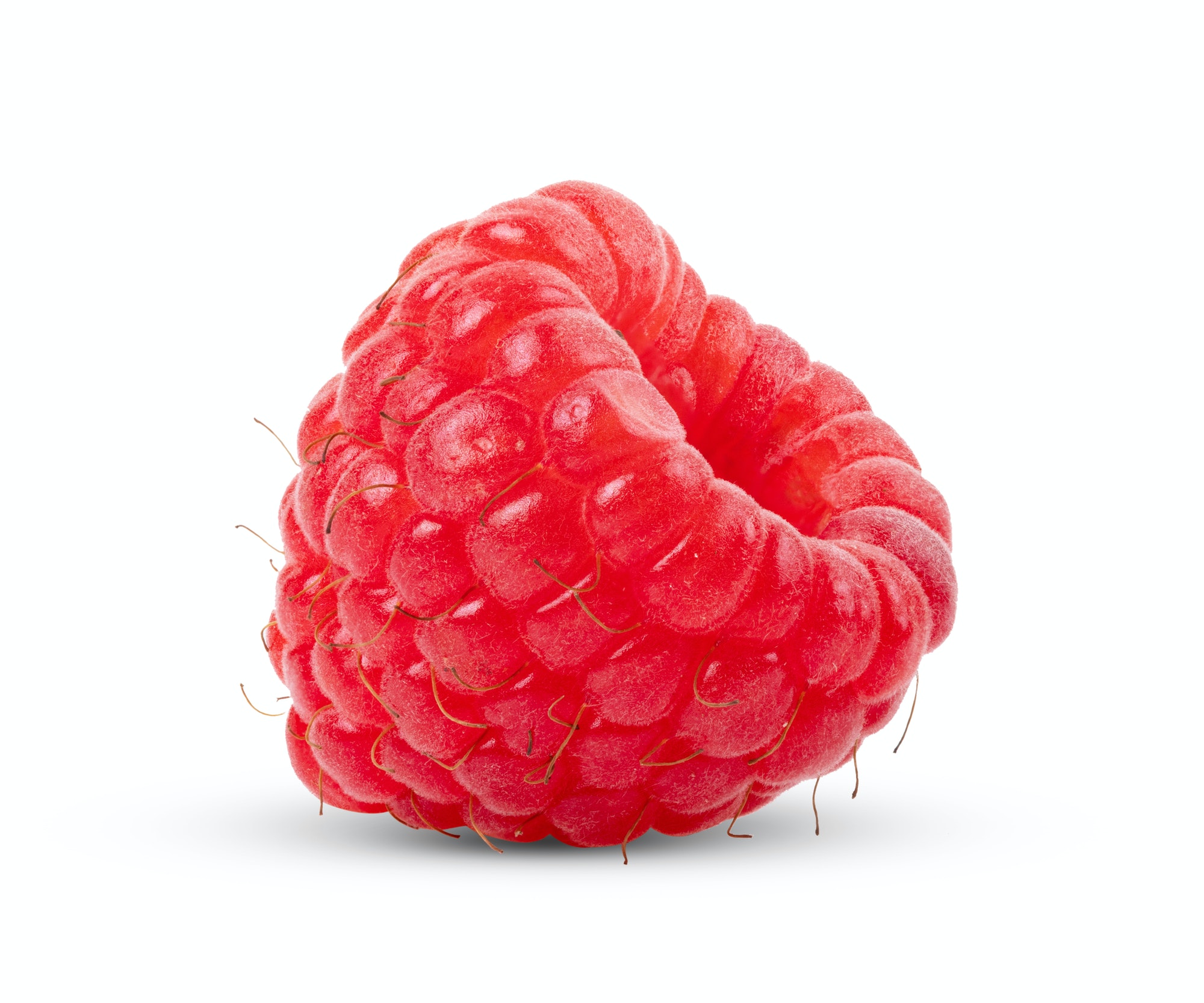 Raspberry isolated on white